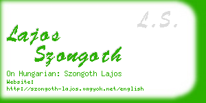 lajos szongoth business card